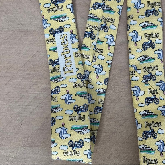 Vineyard Vines Custom Collection Forbes 100% Silk Tie Motorcycle Hot Air Balloon - Picture 3 of 6